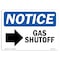 Signmission OSHA Notice Sign, 18" H, 24" W, Aluminum, Gas Shutoff (Right Arrow) Sign With Symbol, Landscape OS-NS-A-1824-L-13026 - alternate 1